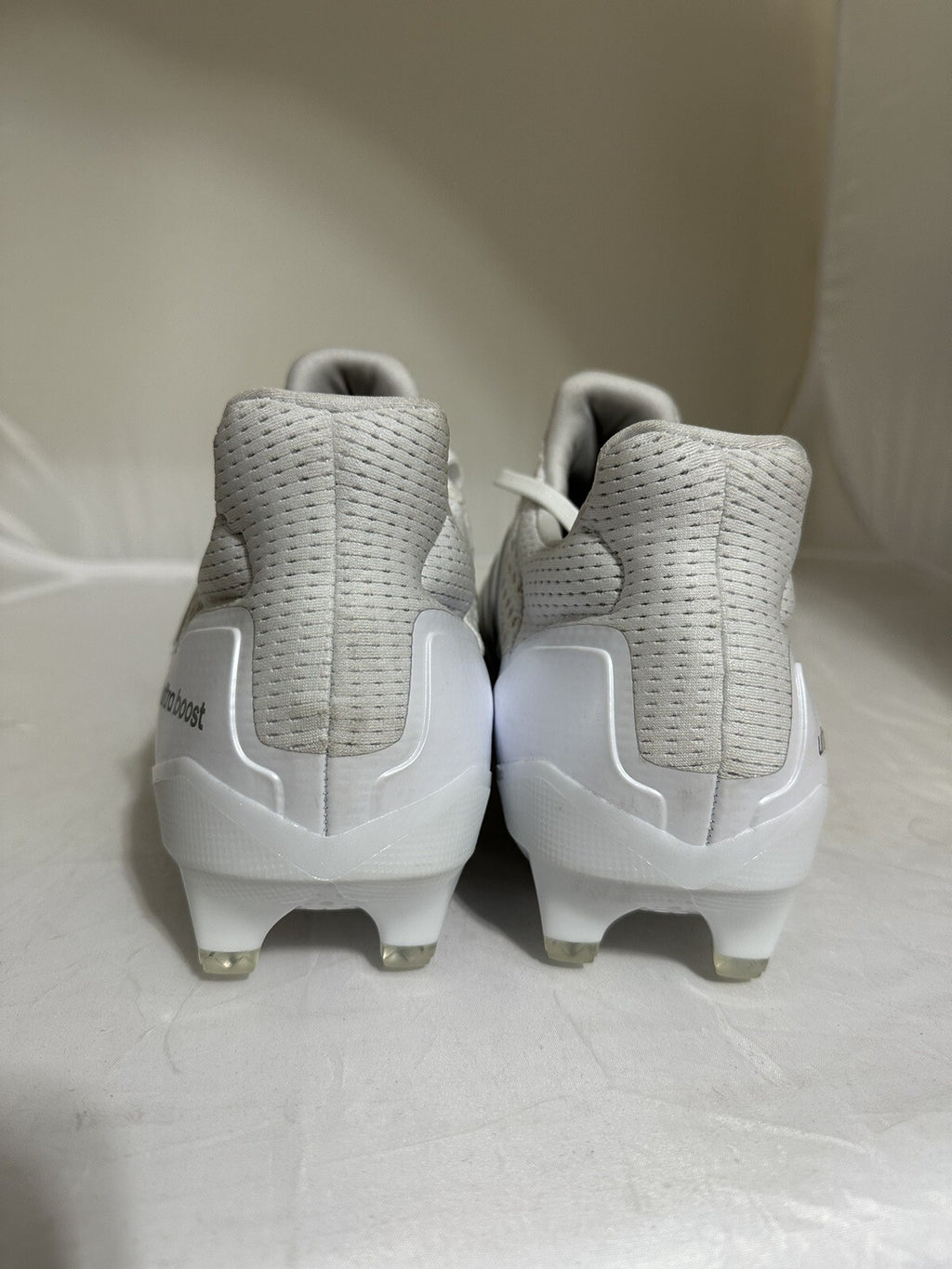 Adidas Ultraboost PE Football Cleats White Gray Chrome Men’s Size 16 NEW RARE🏈