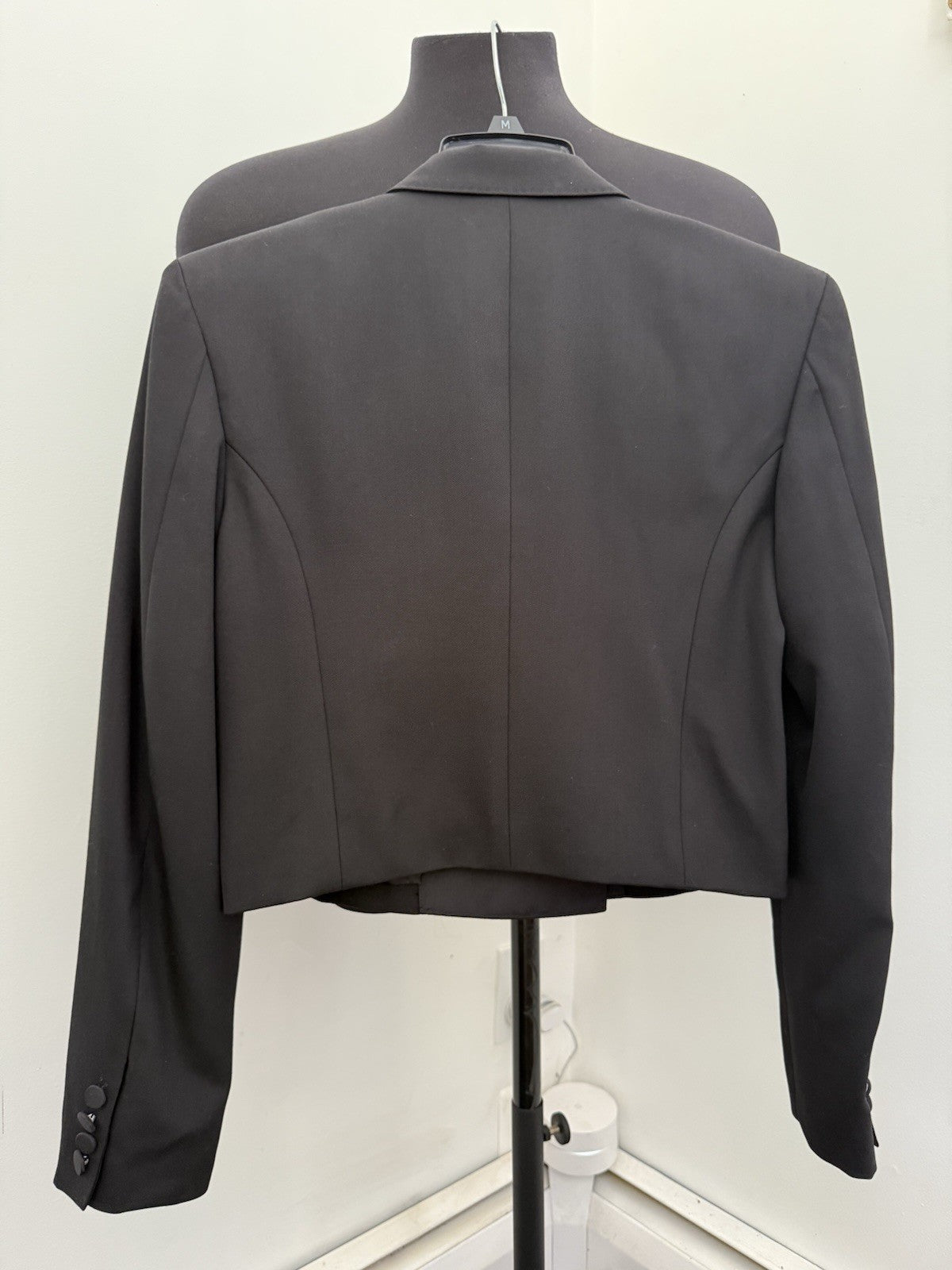 POLO RALPH LAUREN SILK-LAPEL CROPPED WOOL TUXEDO BLAZER WOMEN SZ 4 NWT ⚫️$598