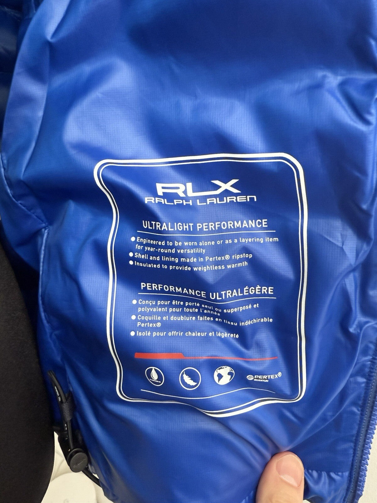 $428 NWT RLX RALPH LAUREN Men's SZ M Royal Packable 700 Fill Down Puffer Jacket