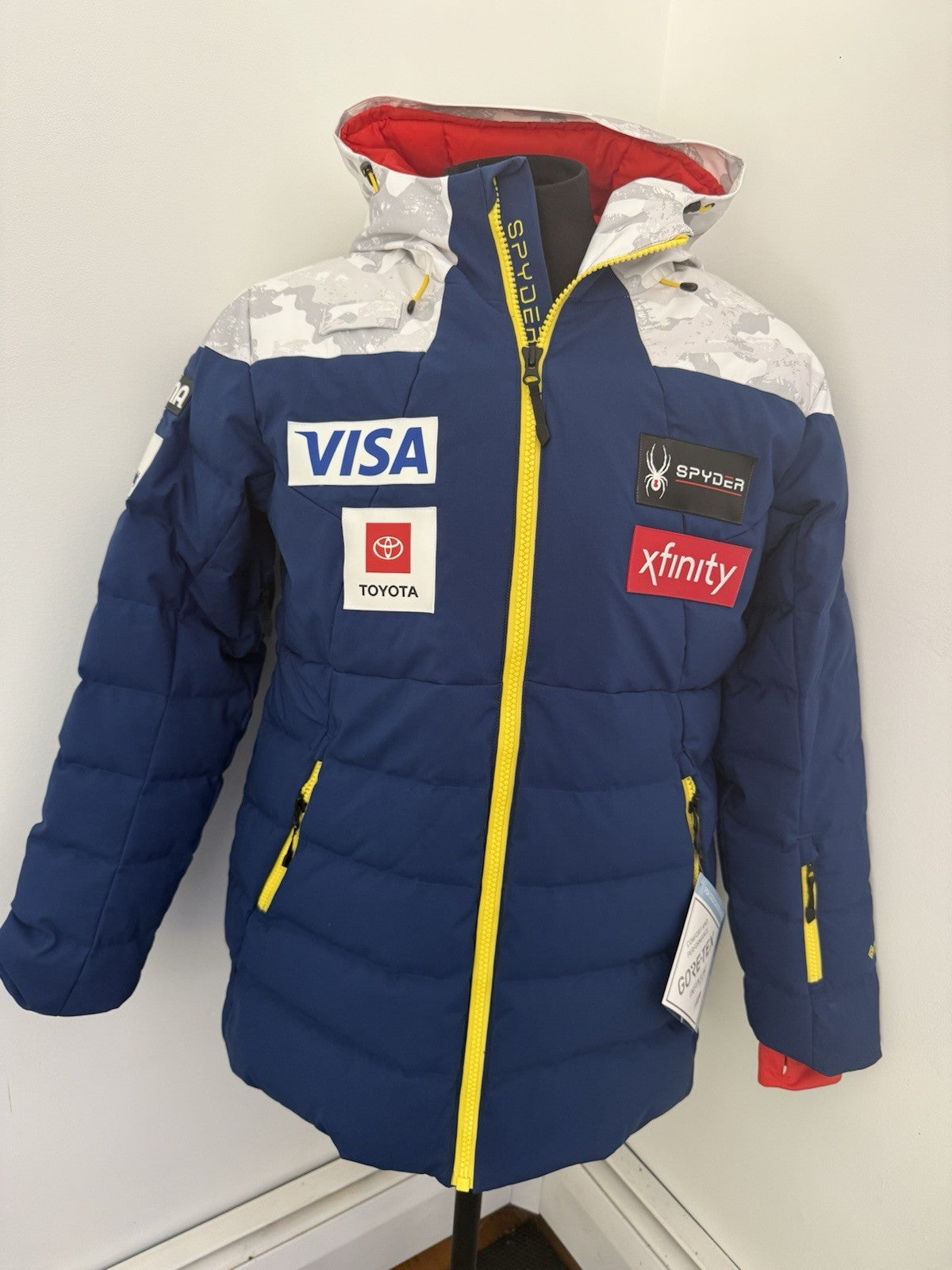 SPYDER US SKI TEAM CAMO USST ALPINE TEAM GTX SNOW JACKET  Womens XL 🇺🇸NEW $500
