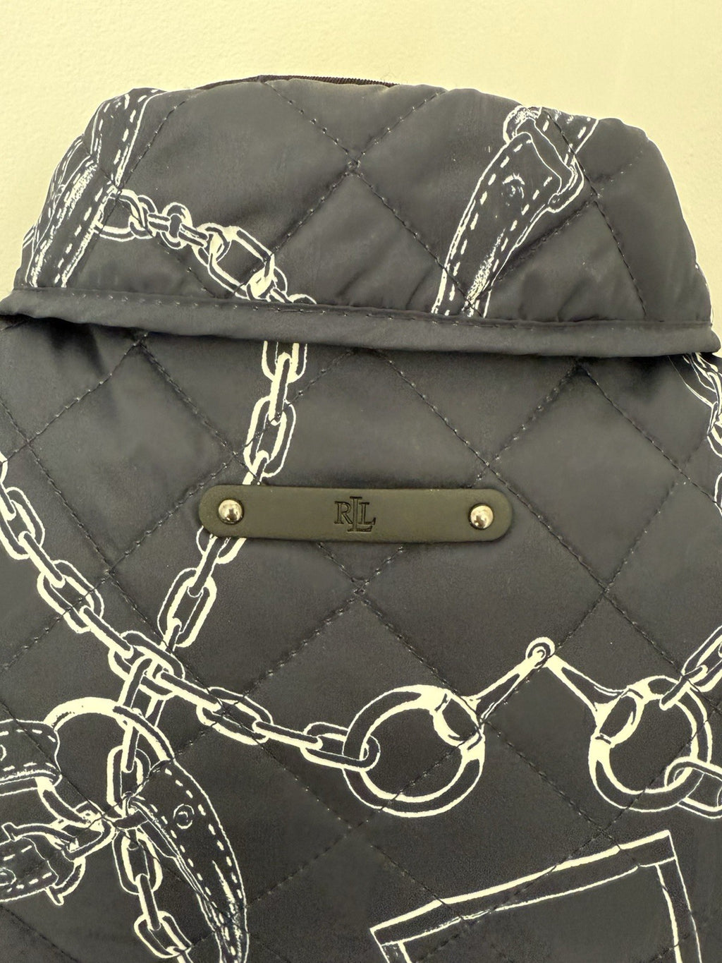 New Riding Horse Ralph Lauren Navy Quilted Jacket Coat Womens Small 🐴 $180
