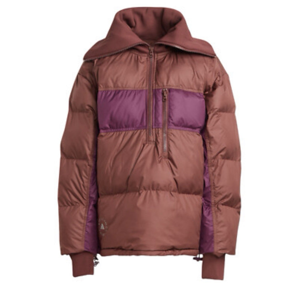 Adidas Stella McCartney Chocolate Winter Pull On Puffer Jacket XS New $500