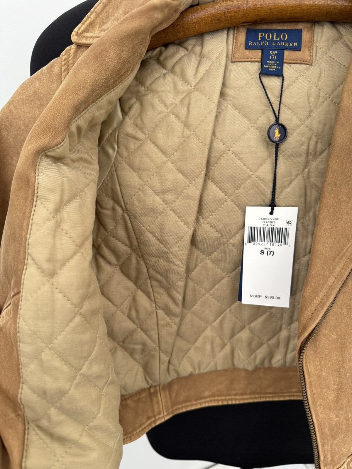 Kids Camel Real Leather Polo Ralph Lauren Jacket Size S (7) 🐪 $598 🐪 NEW