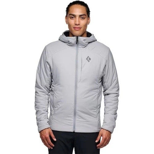 Black Diamond First Light Hybrid Hoody Insulated Active Jacket Pewter Gray XL