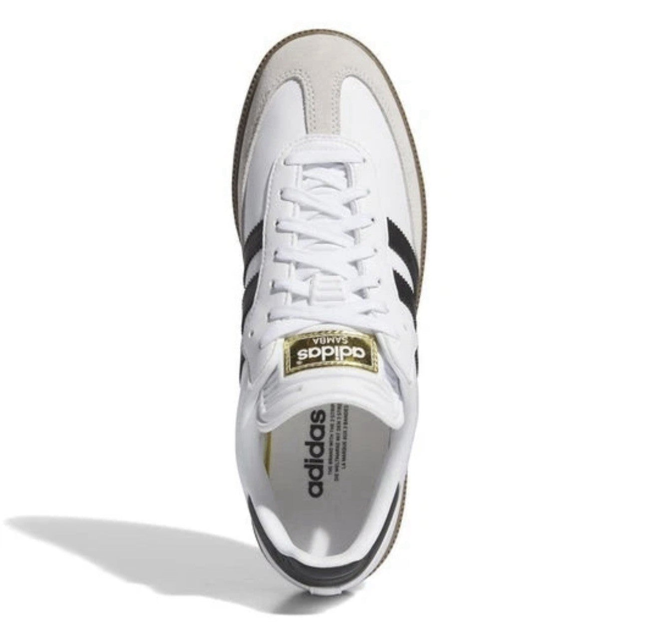 ADIDAS MEN'S SAMBA GOLF SHOE WHITE/ CORE BLACK/GUM IH5167 SIZE: 14