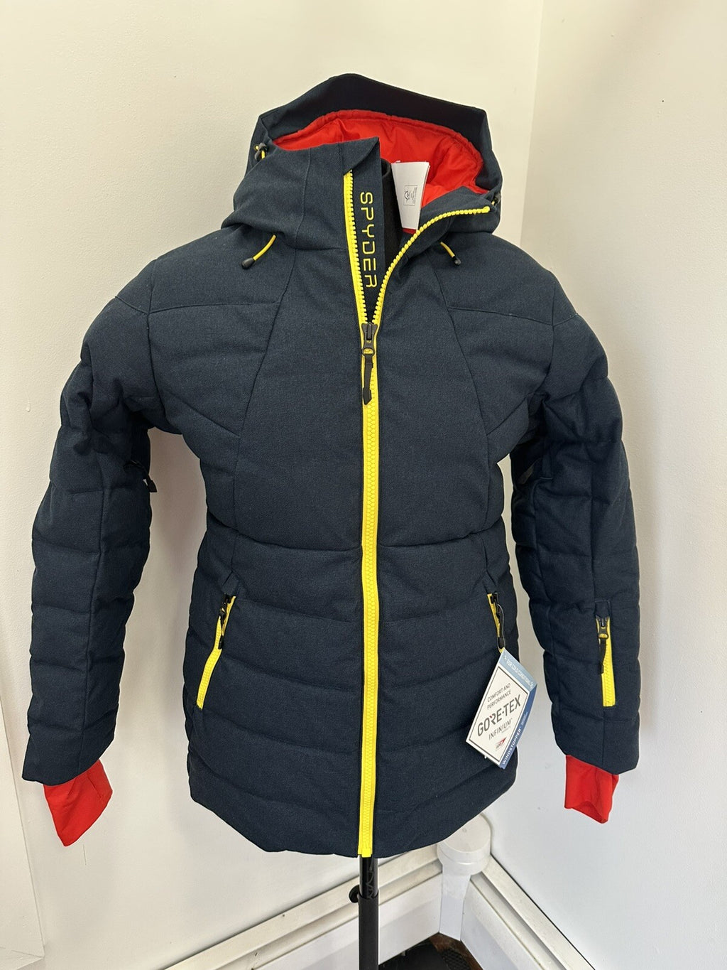 Spyder Womens US Ski Team Issue Trustee GoreTex Infinium Down Jacket Size M 🇺🇸