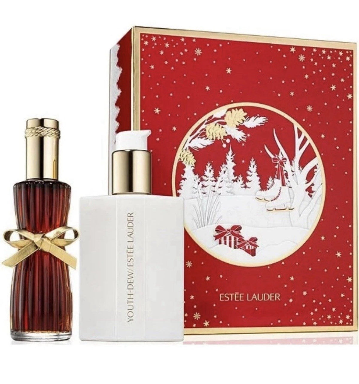 ESTEE LAUDER YOUTH DEW 2PCE SET 2.25 OZ EDP SPRAY & 3.1 OZ BODY LOTION FOR WOMEN