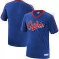 Chicago Cubs Mitchell & Ness Overtime Win V-Neck T-Shirt Jersey Blue Size XXL ⚾️