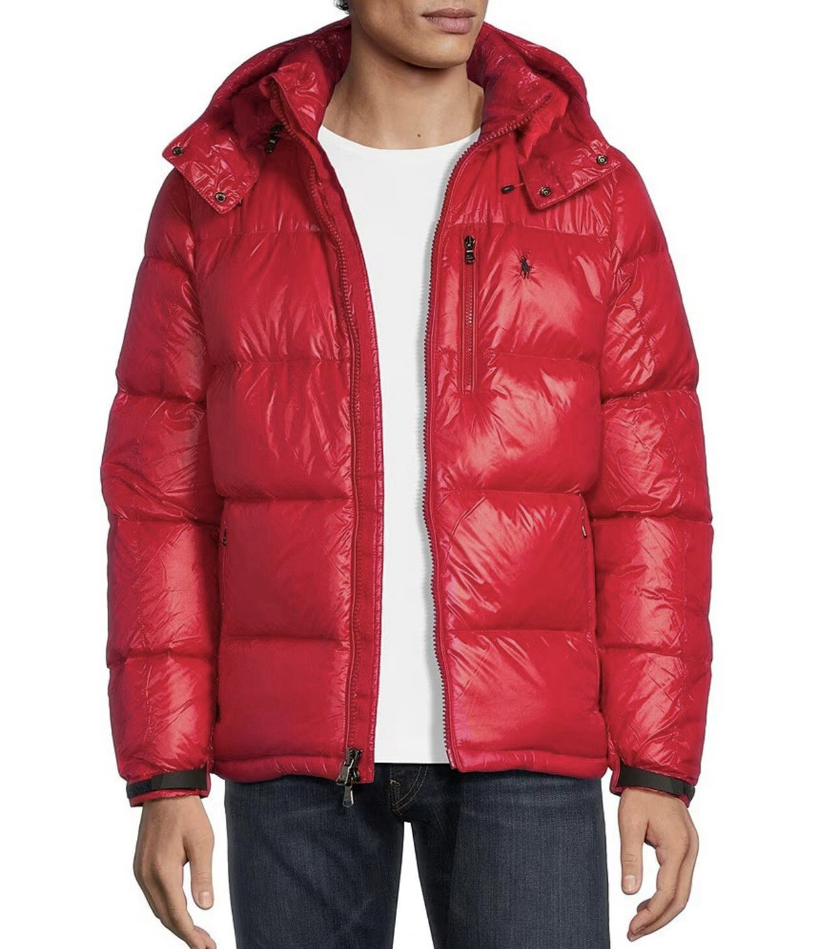 New Polo Ralph Lauren Mens Red Hood Down Puffer Jacket Parka Size XXL 🔴 $398