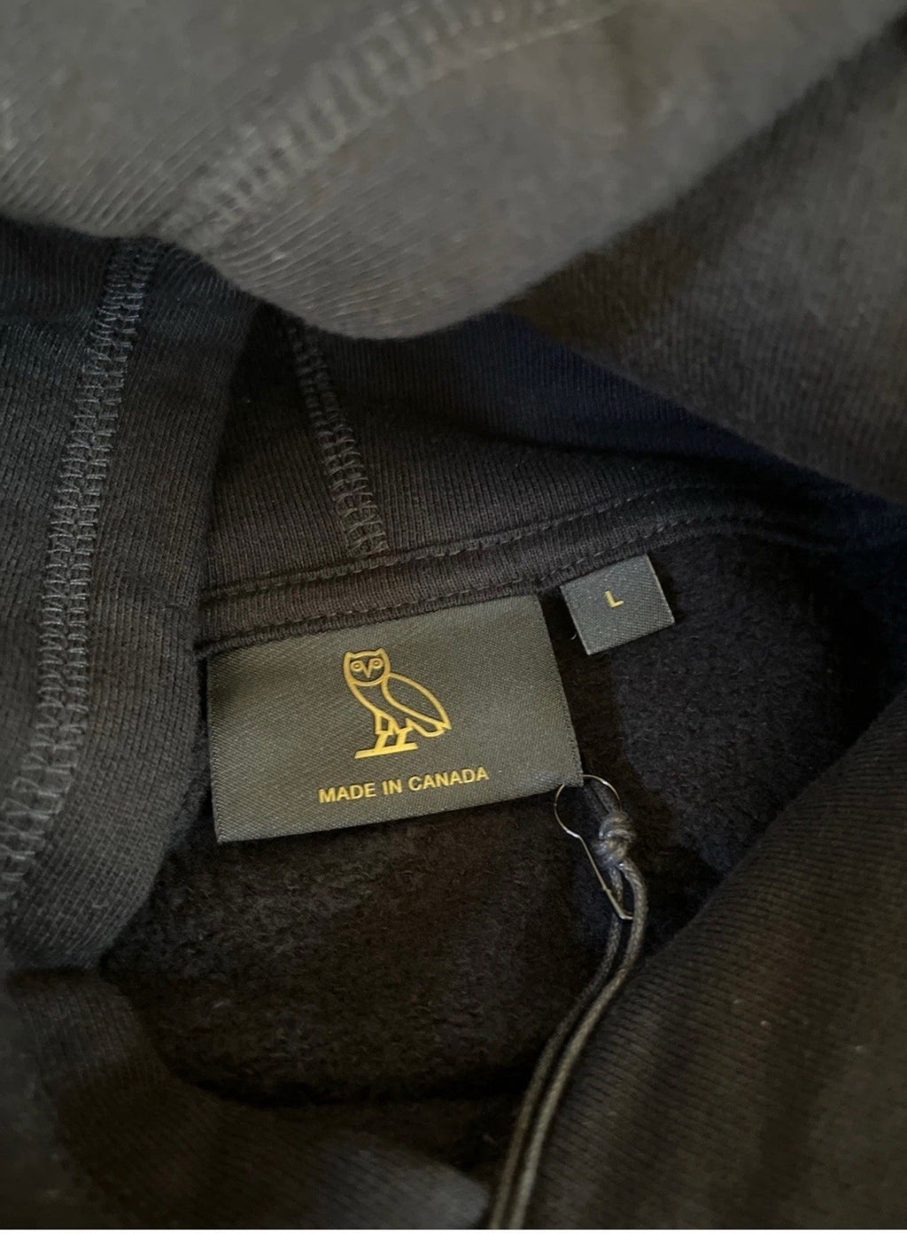 BRAND NEW Octobers Very Own Drake OVO OG Embroidered Owl Hoodie- Black/Gold - L
