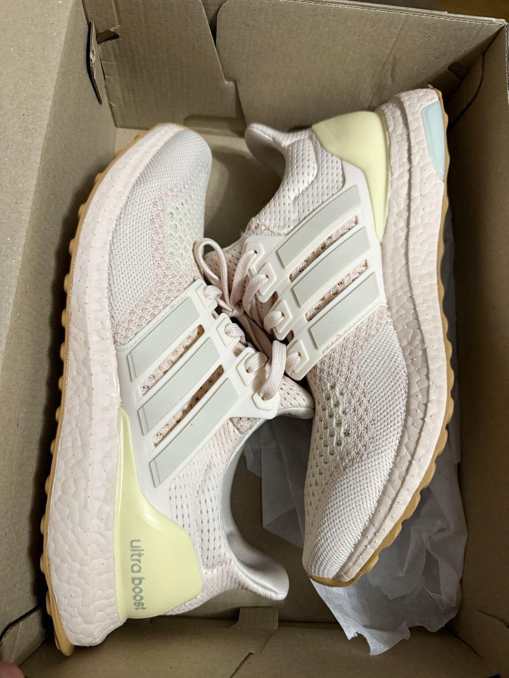 Adidas Ultraboost 1.0 W Women’s 11 Light Pink w/ Gum Sole Running Shoes JQ2275
