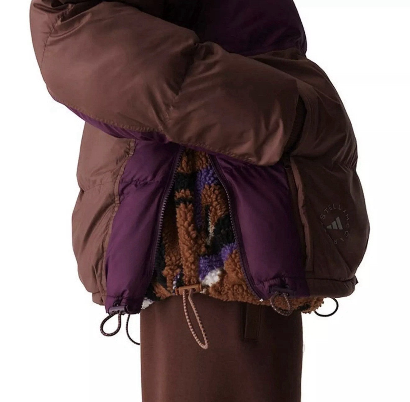 Adidas Stella McCartney Chocolate Winter Pull On Puffer Jacket Size S New $500