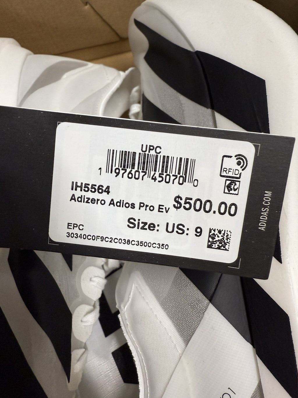 adidas Adizero Adios Pro Evo One Sneakers IH5564 White Running Men’s Size 9 NEW