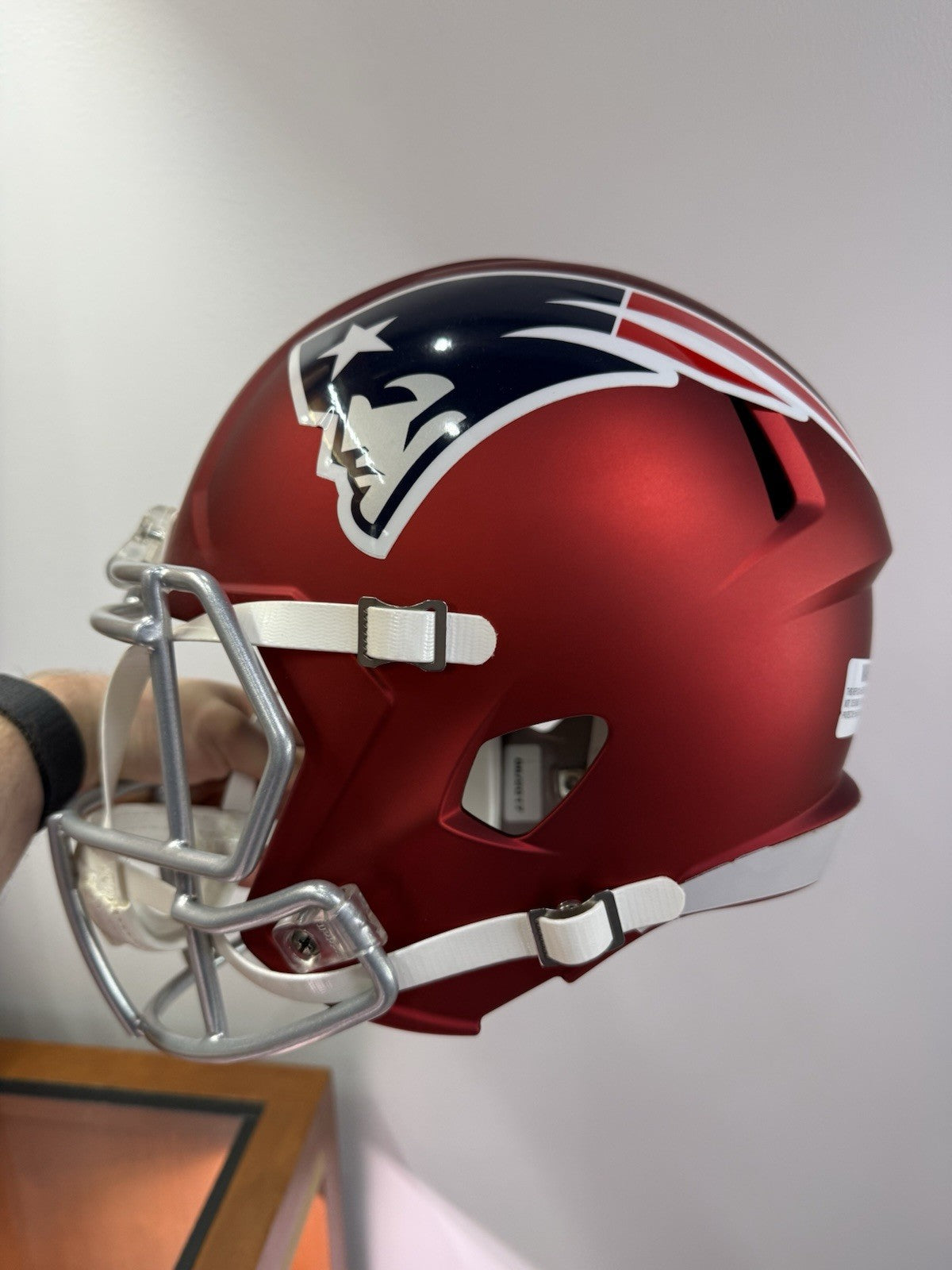 Randy Moss New England Patriots Signed True Blaze Full Size Helmet JSA COA