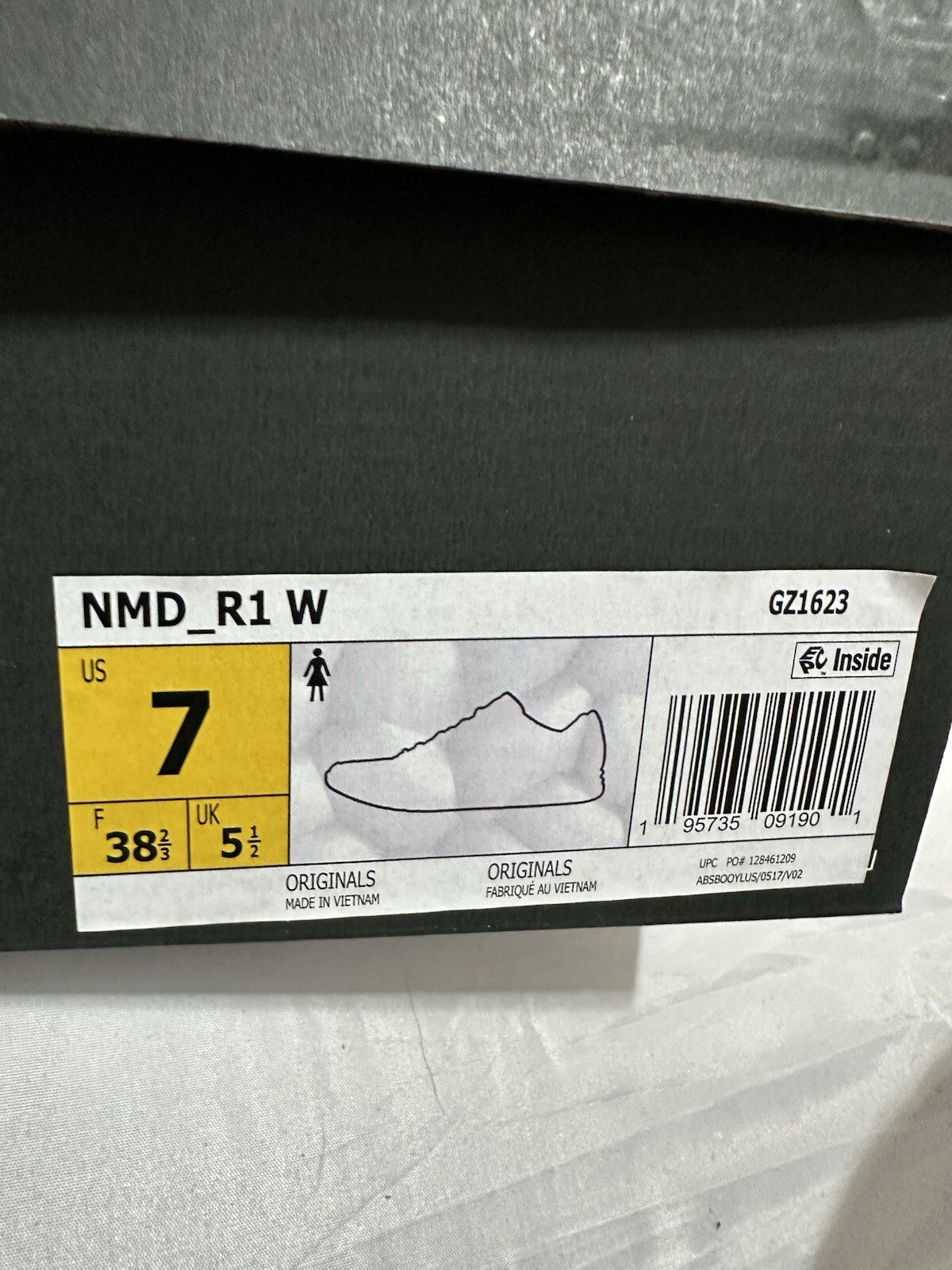 Adidas NMD R1 Boost White Mint Black Leopard Shoes GZ1623 Women’s Size 7 NIB 🐄