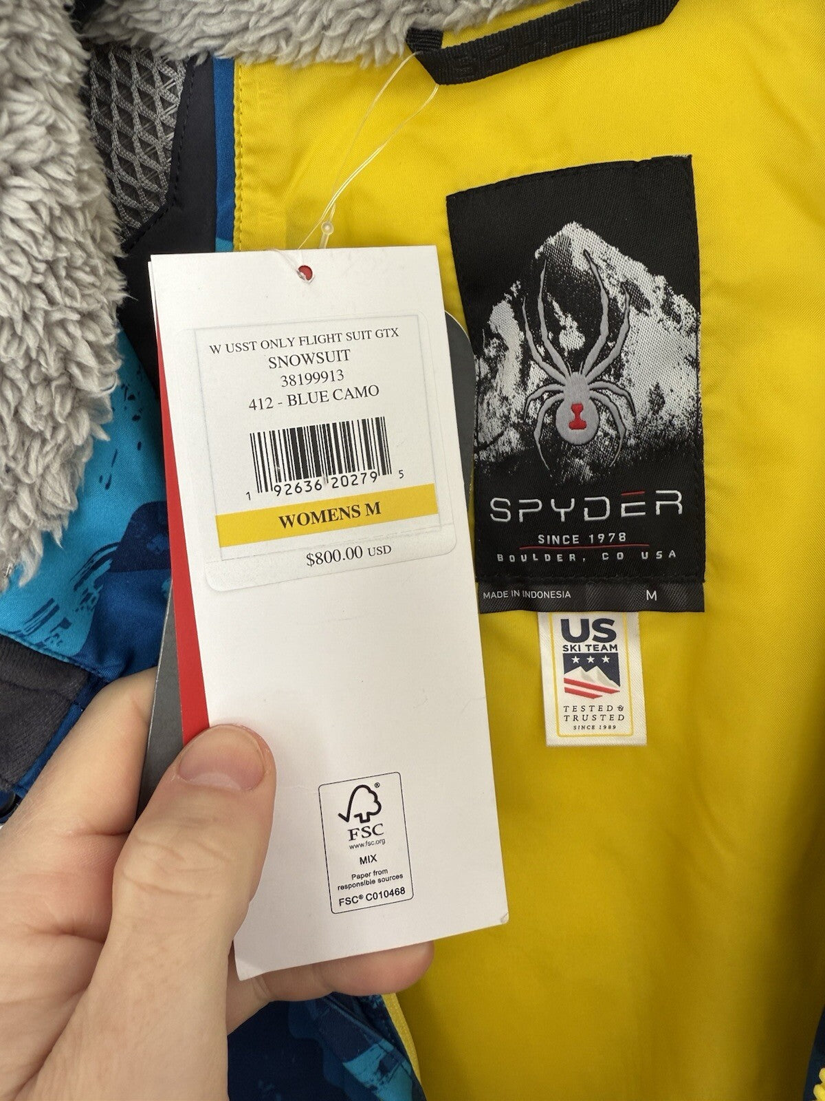 SPYDER US SKI TEAM Issue USST Freestyle TEAM Flight Suit GTX SNOW Womens M 🇺🇸