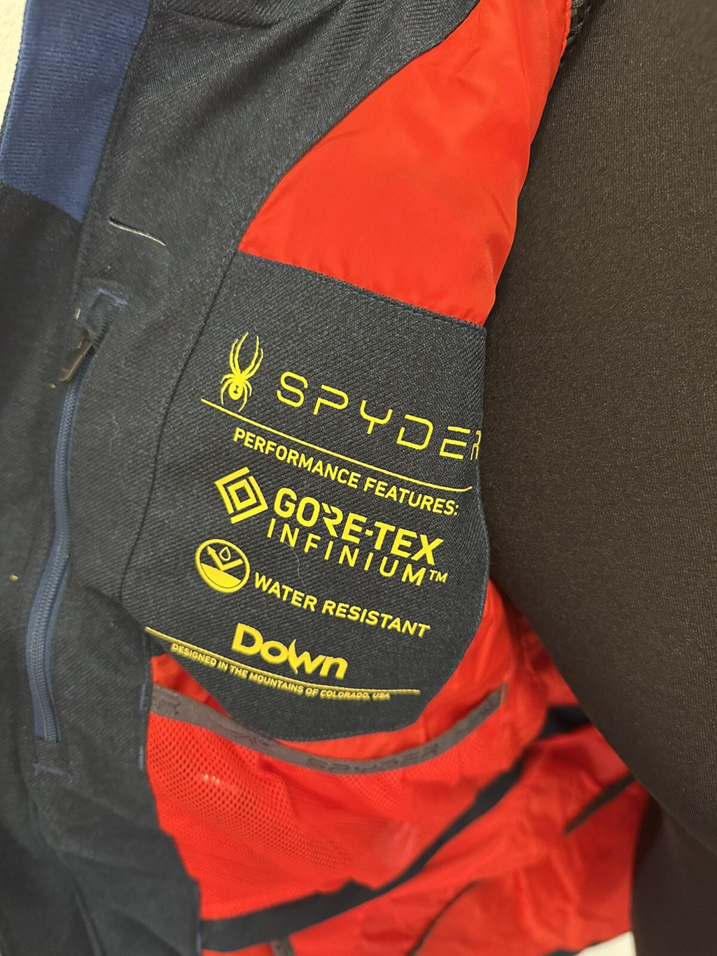 Spyder Womens US Ski Team Issue Trustee GoreTex Infinium Down Jacket Size M 🇺🇸