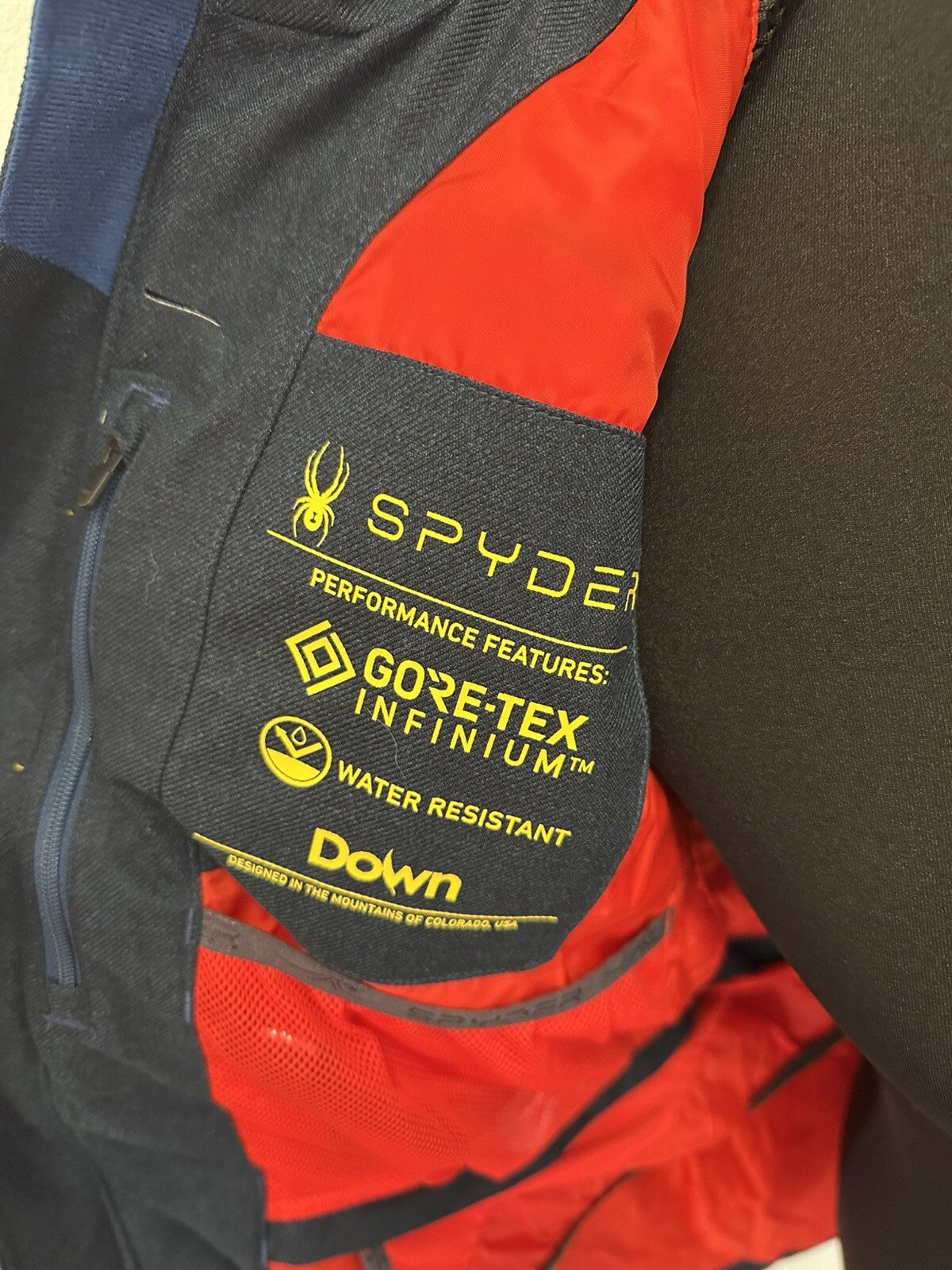 Spyder Womens US Ski Team Issue Trustee GoreTex Infinium Down Jacket Size M 🇺🇸