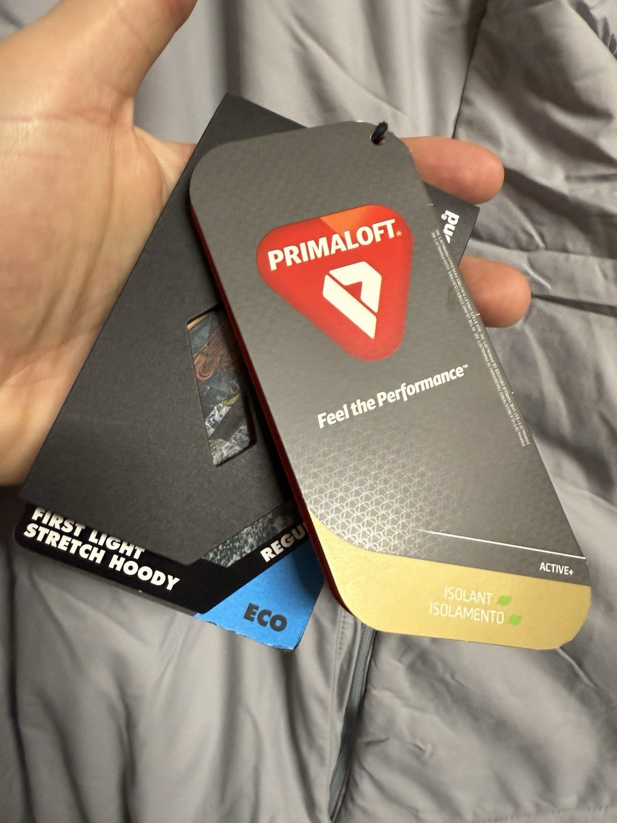 Black Diamond First Light Hybrid Hoody Insulated Active Jacket Pewter Gray XL