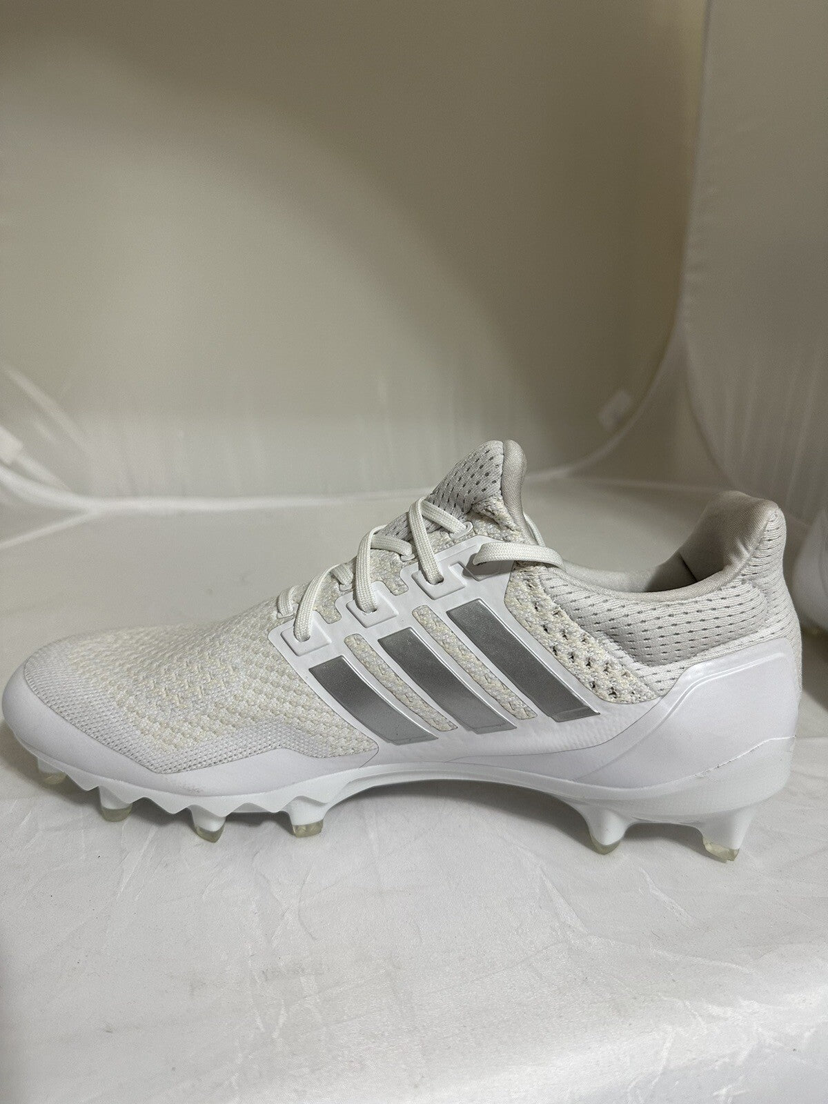 Adidas Ultraboost PE Football Cleats White Gray Chrome Men’s Size 16 NEW RARE🏈