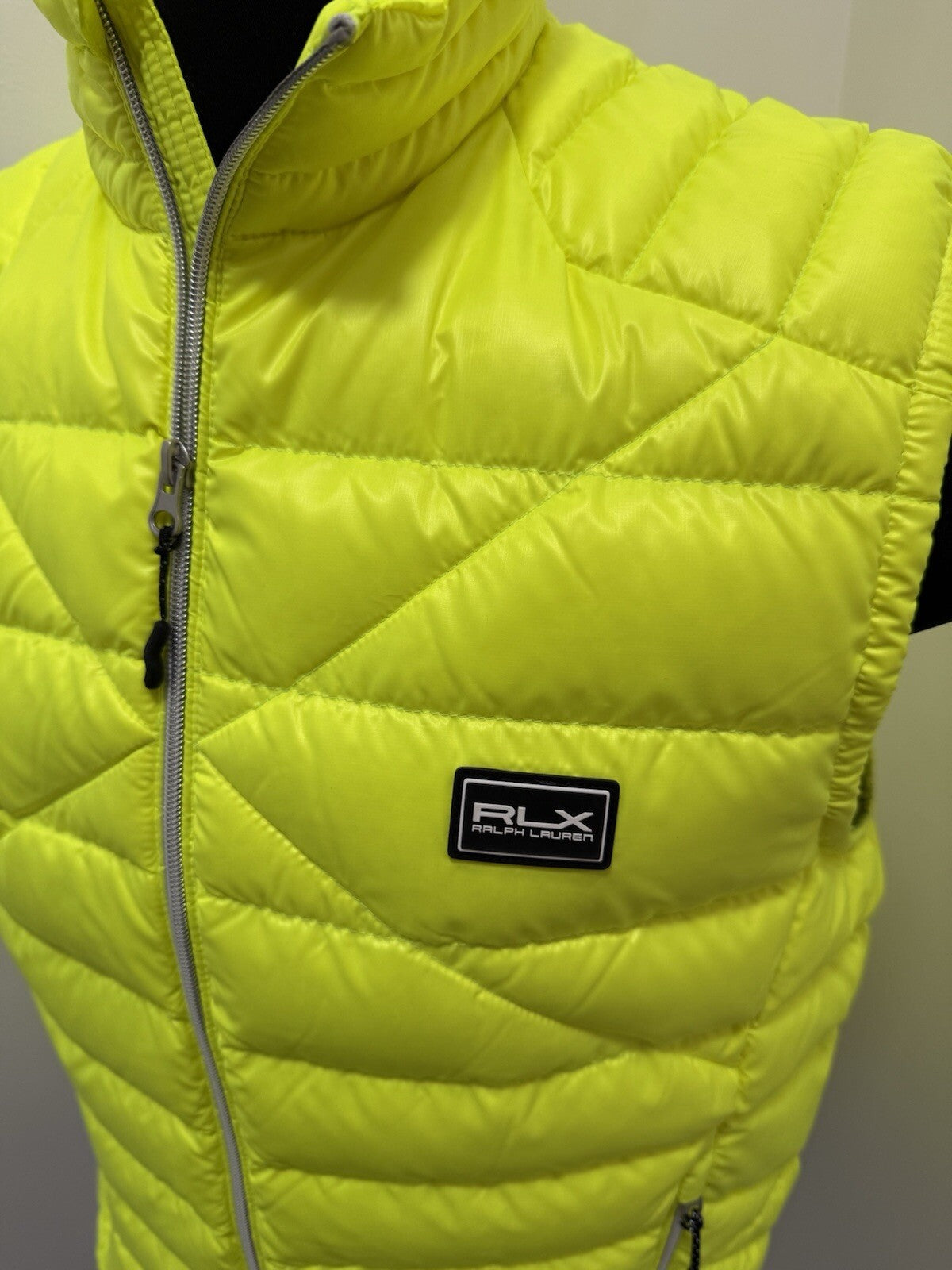 RLX Ralph Lauren Men's, RLX Quilted Down Vest, Safety Yellow, M 🥎 MSRP $368