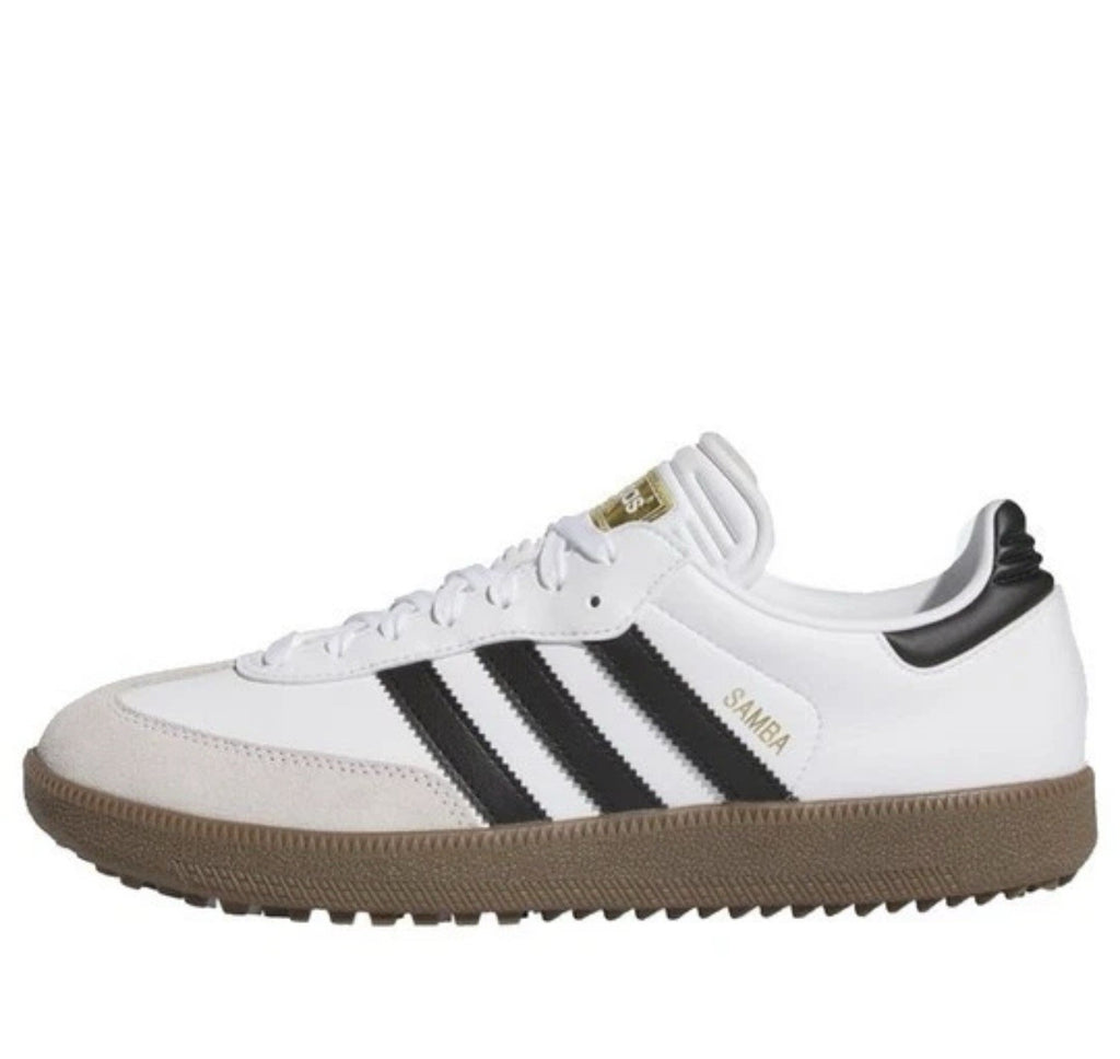 ADIDAS MEN'S SAMBA GOLF SHOE WHITE/ CORE BLACK/GUM IH5167 SIZE: 14