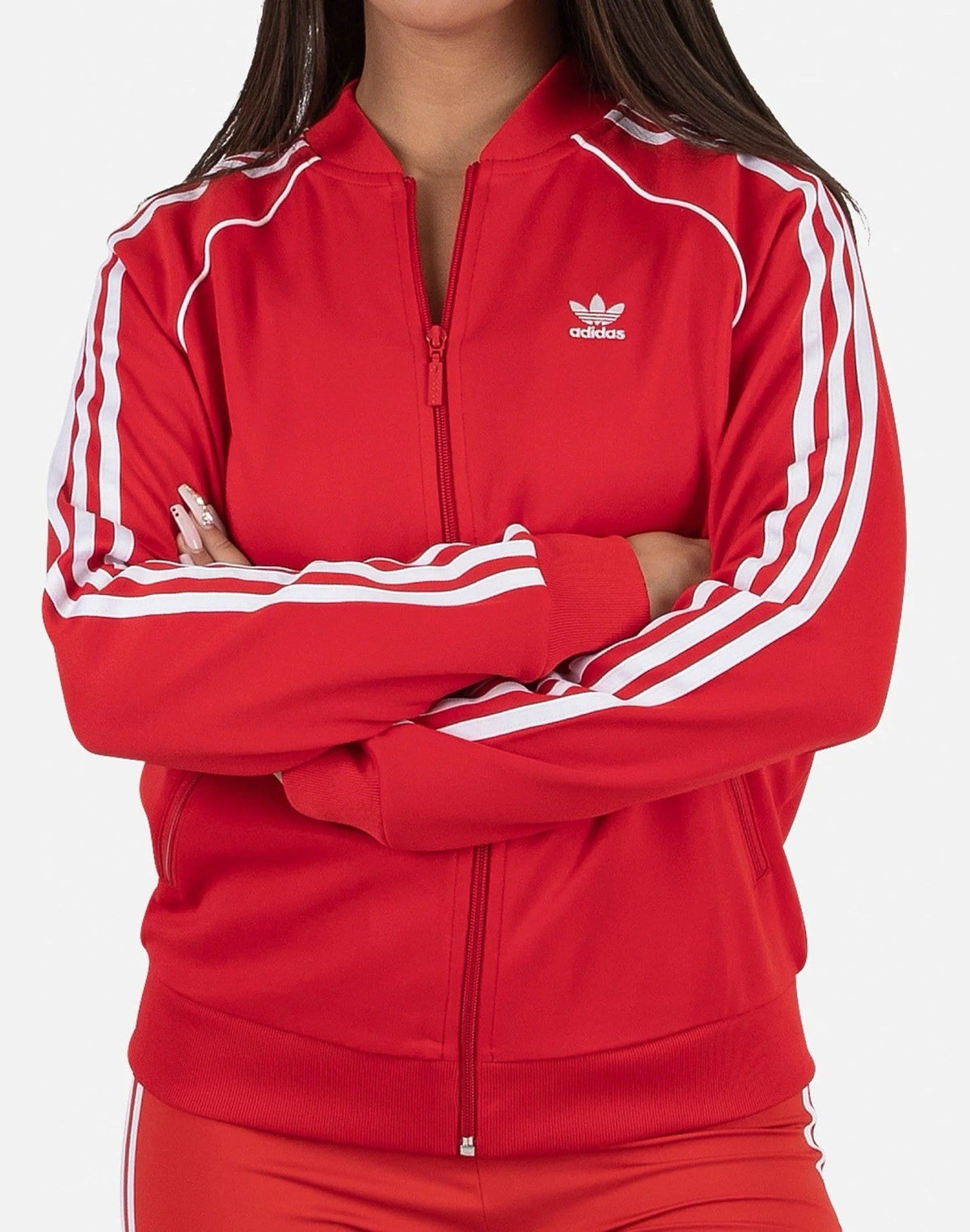 NEW ADIDAS ORIGINALS WOMEN'S SUPERSTAR TREFOIL TRACK JACKET  SIZE L 🚨#IK4032