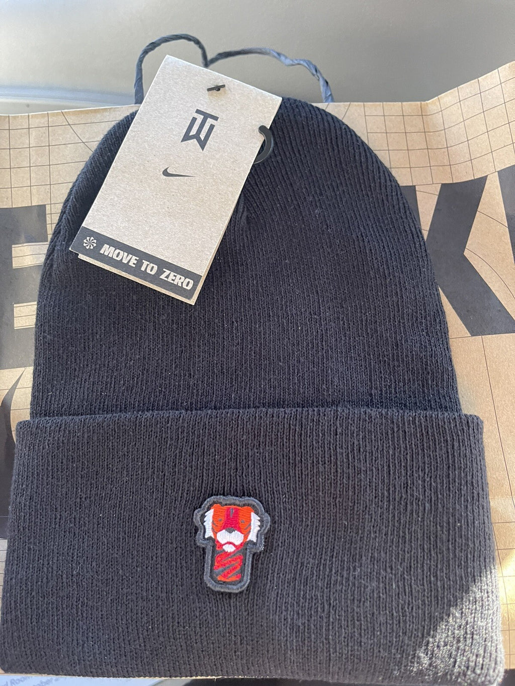 Nike Golf Limited Tiger Woods “Frank”  Beanie Ski Cap  Hat Black RARE NEW