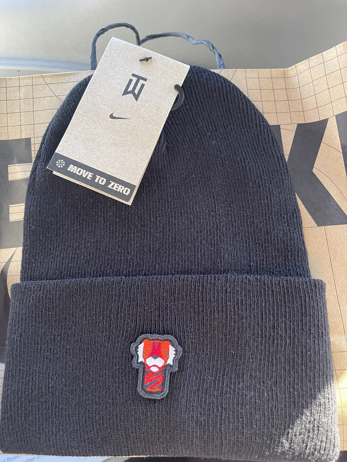 Nike Golf Limited Tiger Woods “Frank”  Beanie Ski Cap  Hat Black RARE NEW