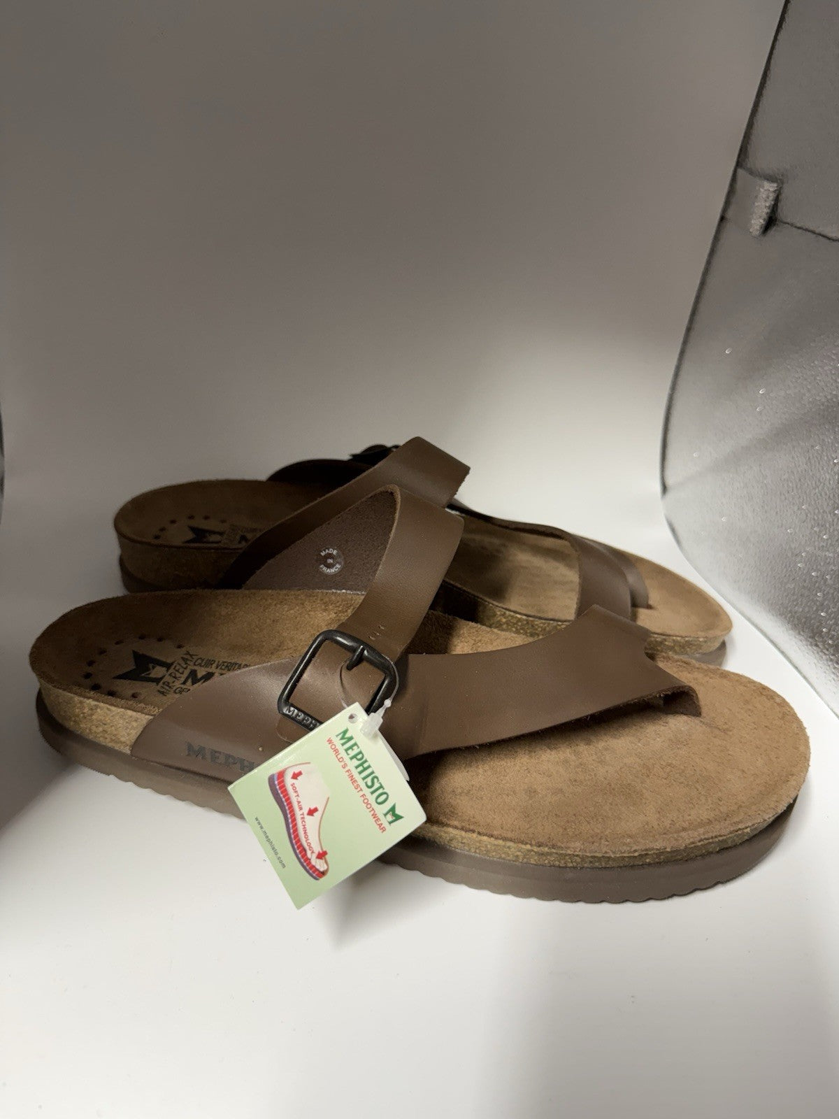 Mephisto Niels Dark Brown Scratch Comfort Sandal Men's Size 10 / 44 ❇️ NEW ❇️