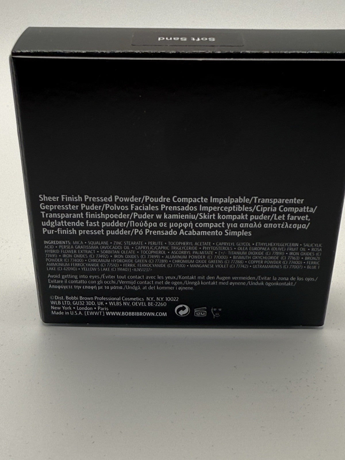BOBBI BROWN Sheer Finish Pressed Powder SOFT SAND New in Box Full Size .31oz /9g