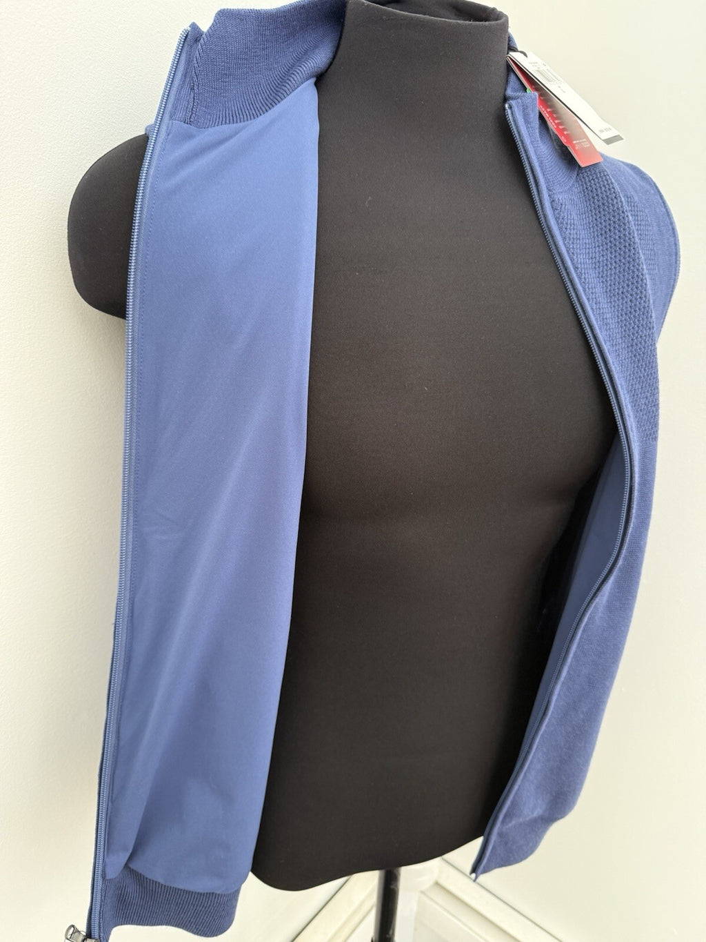RLX Ralph Lauren Golf Wool Performance Full Zip Sweater Vest Navy Small⛳️ $228