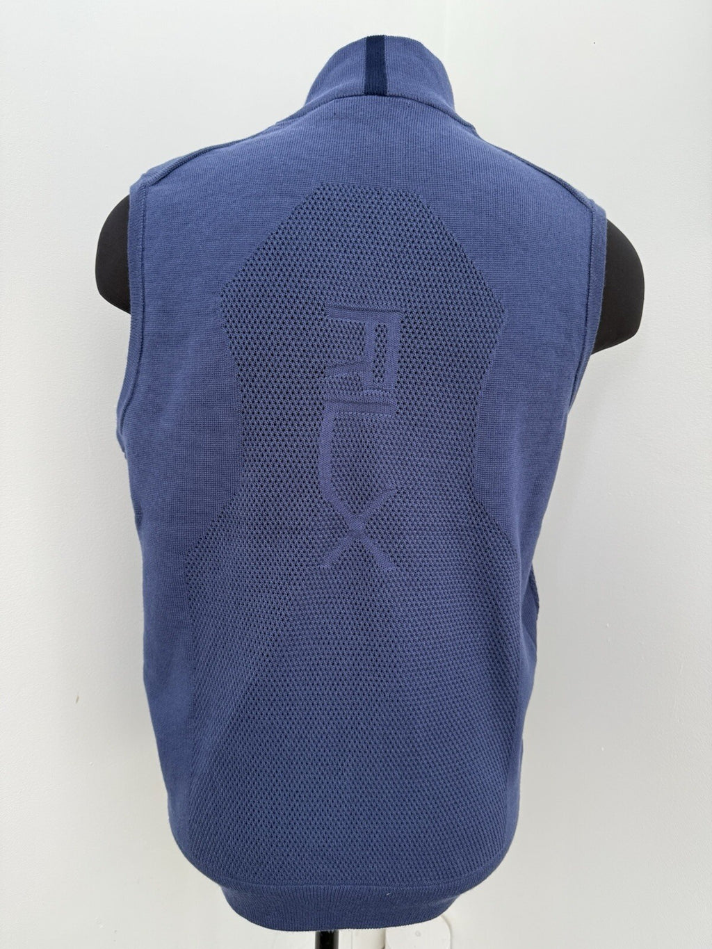 RLX Ralph Lauren Golf Wool Performance Full Zip Sweater Vest Navy Small⛳️ $228