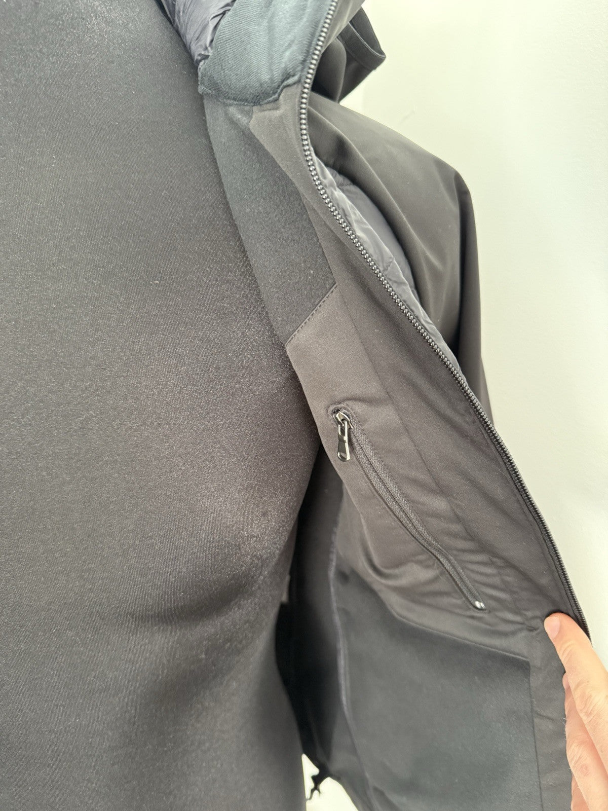 Polo Ralph Lauren Hybrid Puffer Jacket Mens Black S Water Repellent Full Zip$368