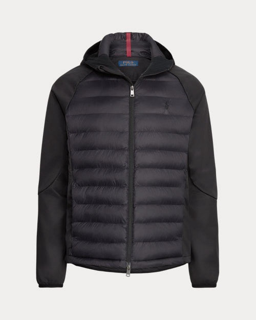 Polo Ralph Lauren Hybrid Puffer Jacket Mens Black S Water Repellent Full Zip$368